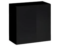 Armoire Suspendue Coloris Noir 60x60cm Pour Salon Collection SWITCH.