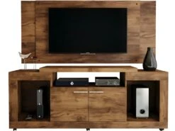 Meuble TV Mural 55 Pouces Noyer