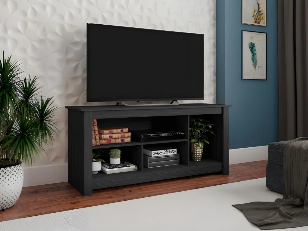 Meuble TV 55 Pouces Maxi Noir 4 Niches – Image 5