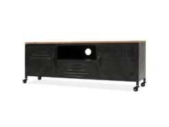 Meuble Télé Buffet Tv Télévision Design Pratique 120 Cm Noir 2502045