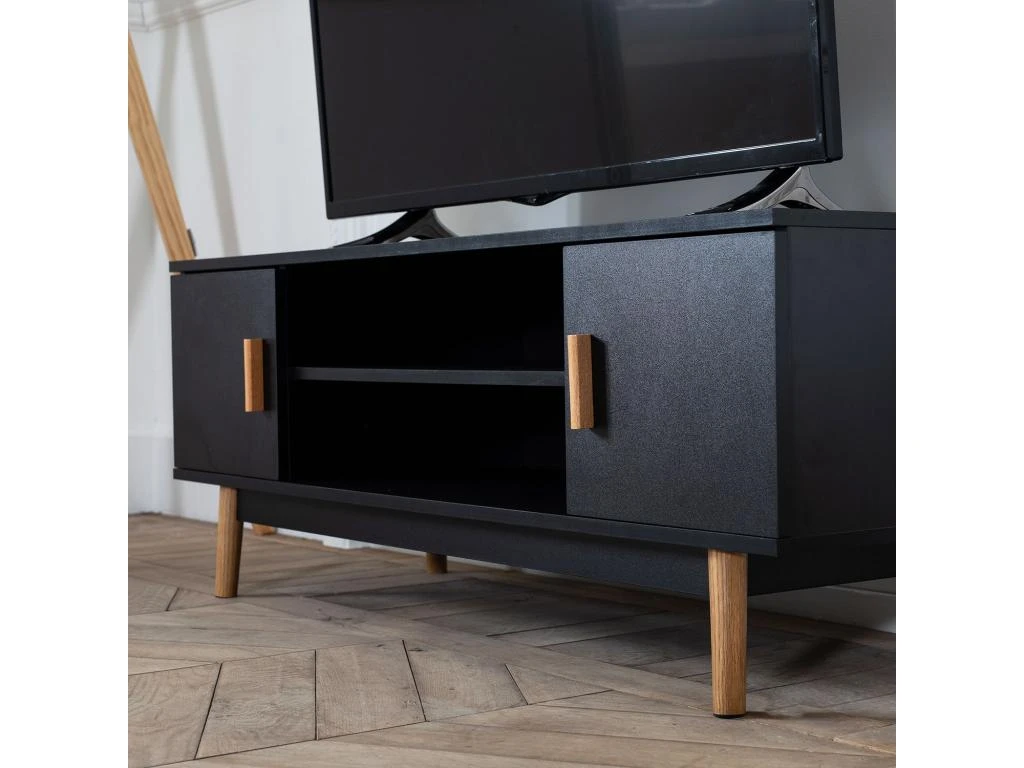 Meuble TV JOEY Noir - HAPPY GARDEN