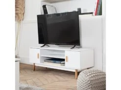 Meuble TV JOEY Blanc - HAPPY GARDEN