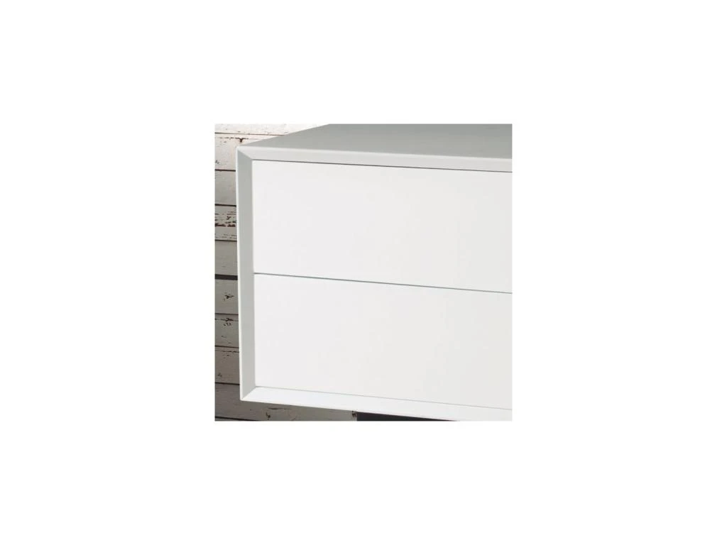 Meuble TV Blanc 2 Tiroirs 1 Porte - TRIBECA – Image 4