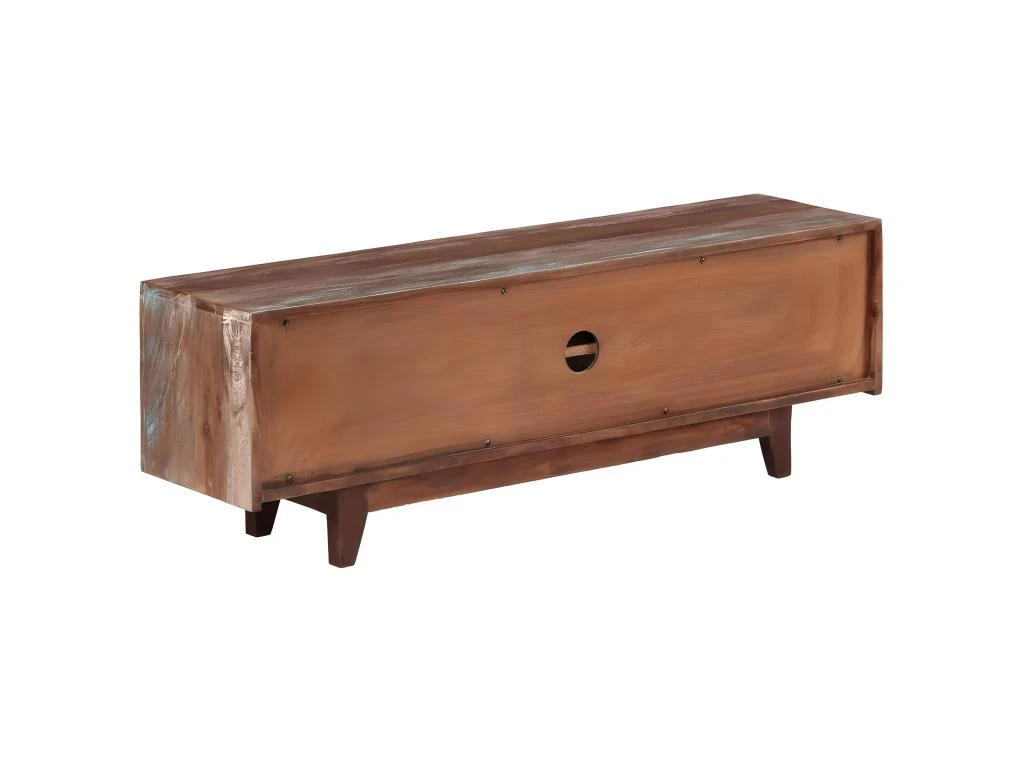 Meuble Télé Buffet Tv Télévision Design Pratique Bois D'acacia Massif Vintage 118 Cm 2502129 – Image 4
