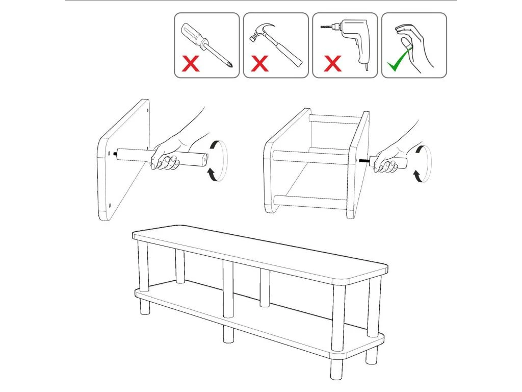 Meuble Tv Tajo Design 100 % Panneau De Particules Plaqué Mélaminé En Couleur Atlantic Pino 140x43,7x35cm – Image 2