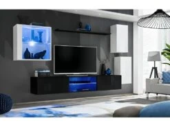 Ensemble Meubles De Salon SWITCH XXIII Design, Coloris Blanc Et Noir