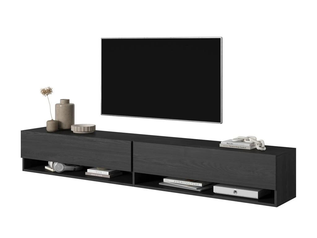 Meuble TV 200 Cm -Frêne Noir - MIRRGO – Image 4
