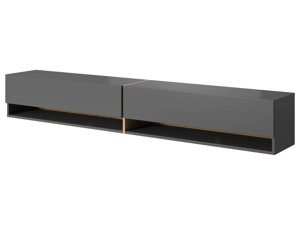 Meuble Tv 200 Cm -graphite Avec Insert Chêne Artisan - MIRRGO – Image 5