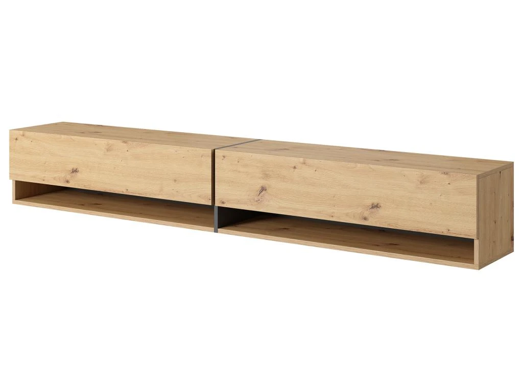 Meuble Tv 200 Cm -chêne Artisan Avec Insert Graphite - MIRRGO – Image 6