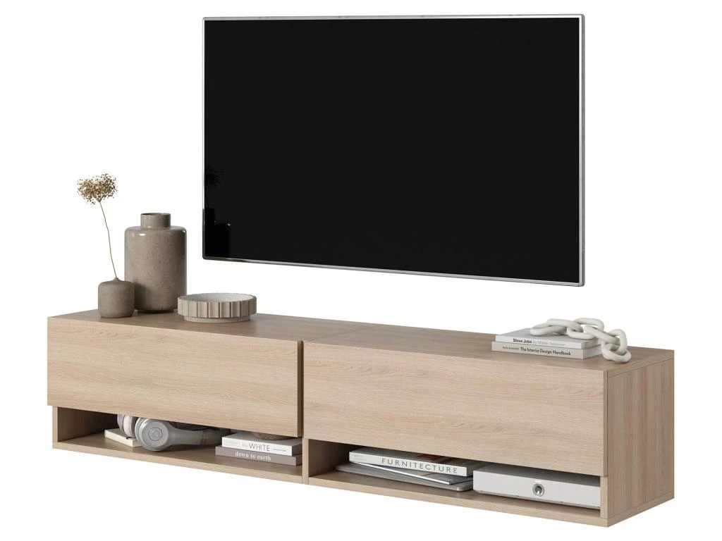 Meuble TV 140 Cm -Chêne Linberg - MIRRGO – Image 4