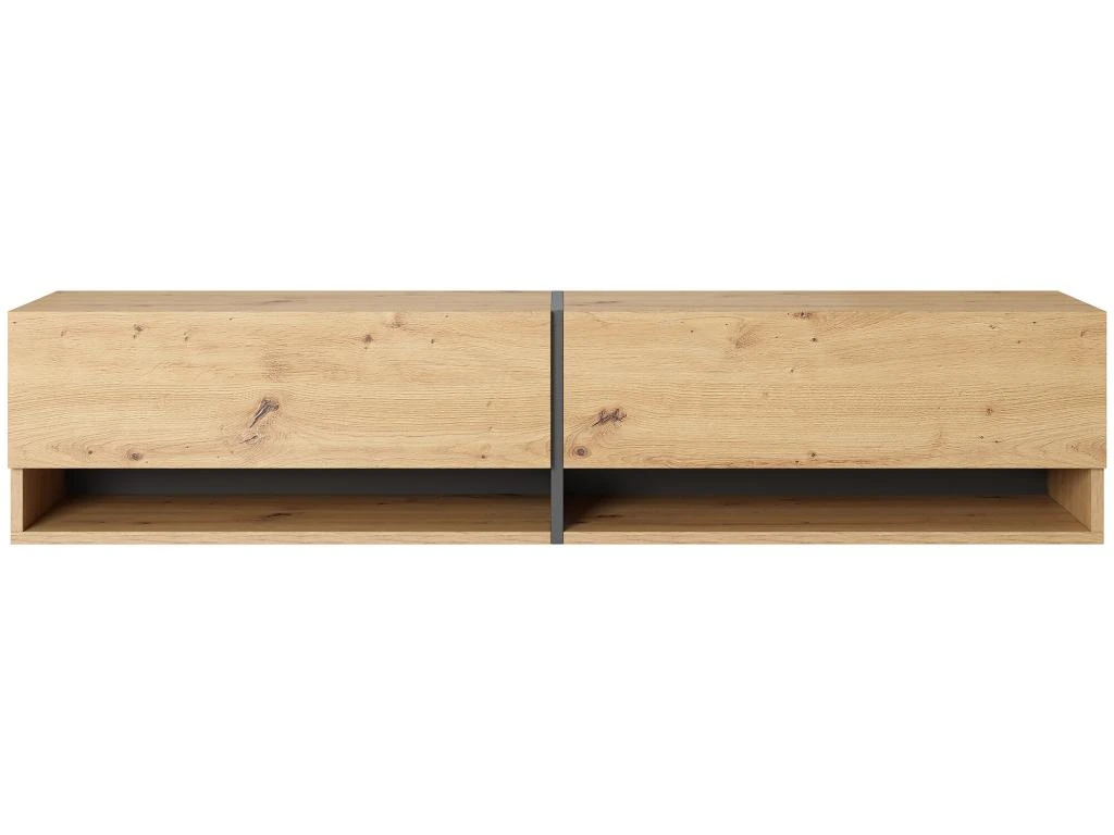 Meuble Tv 140 Cm -chêne Artisan Avec Insert Graphite - MIRRGO – Image 6