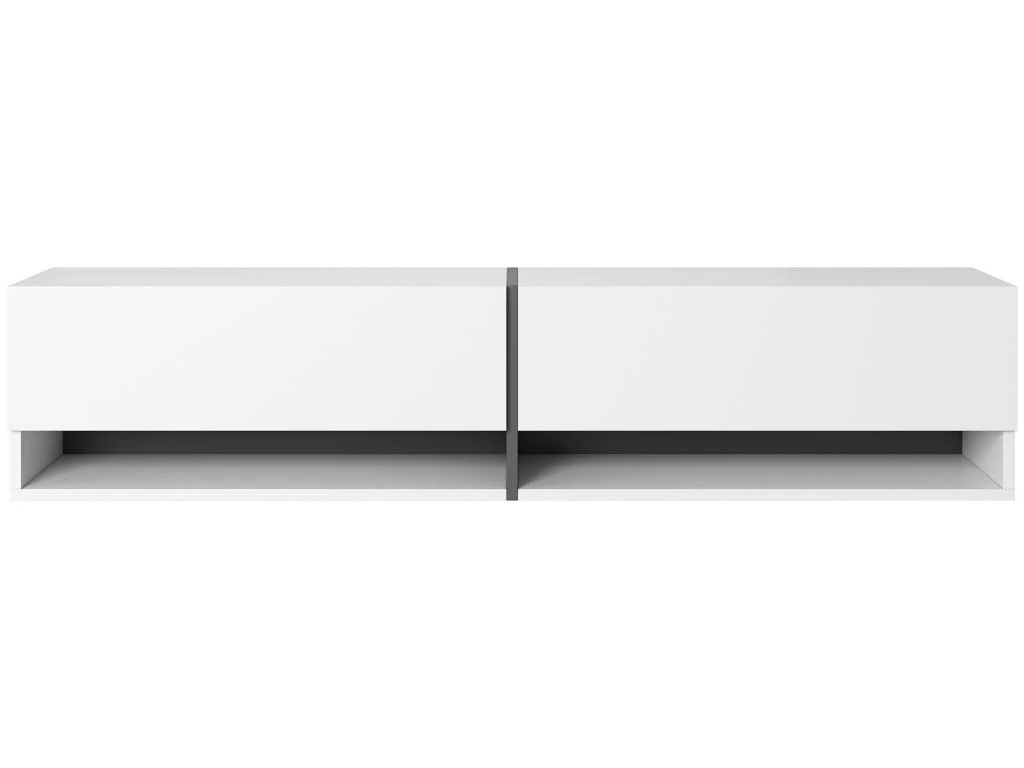 Meuble Tv 140 Cm -blanc Avec Insert Graphite - MIRRGO – Image 6