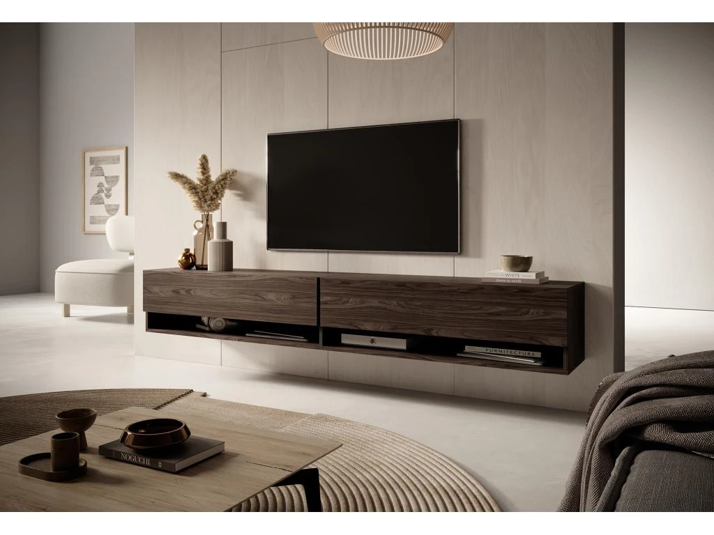 Meuble TV 200 Cm -Chêne noisette - MIRRGO – Image 2