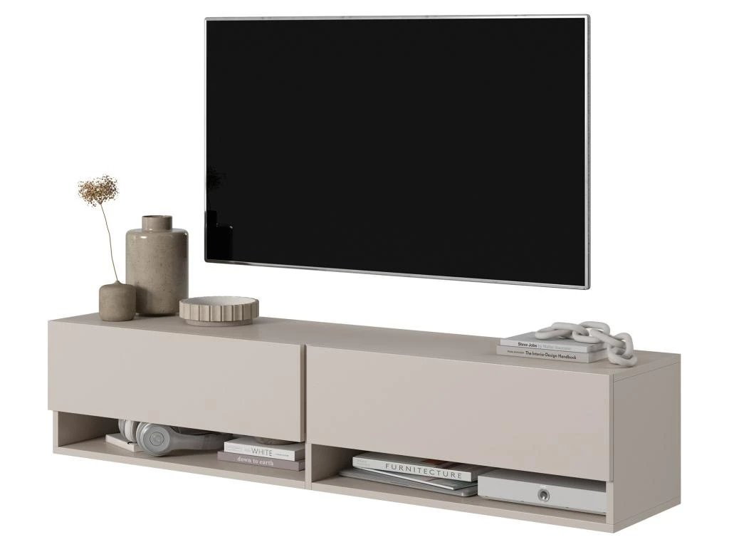 Meuble Tv 140 Cm - Couleur Gris-beige - MIRRGO – Image 4