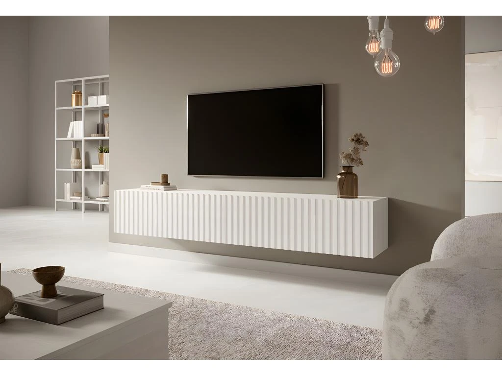 Meuble TV 175 Cm - Blanc - TELIRE – Image 2