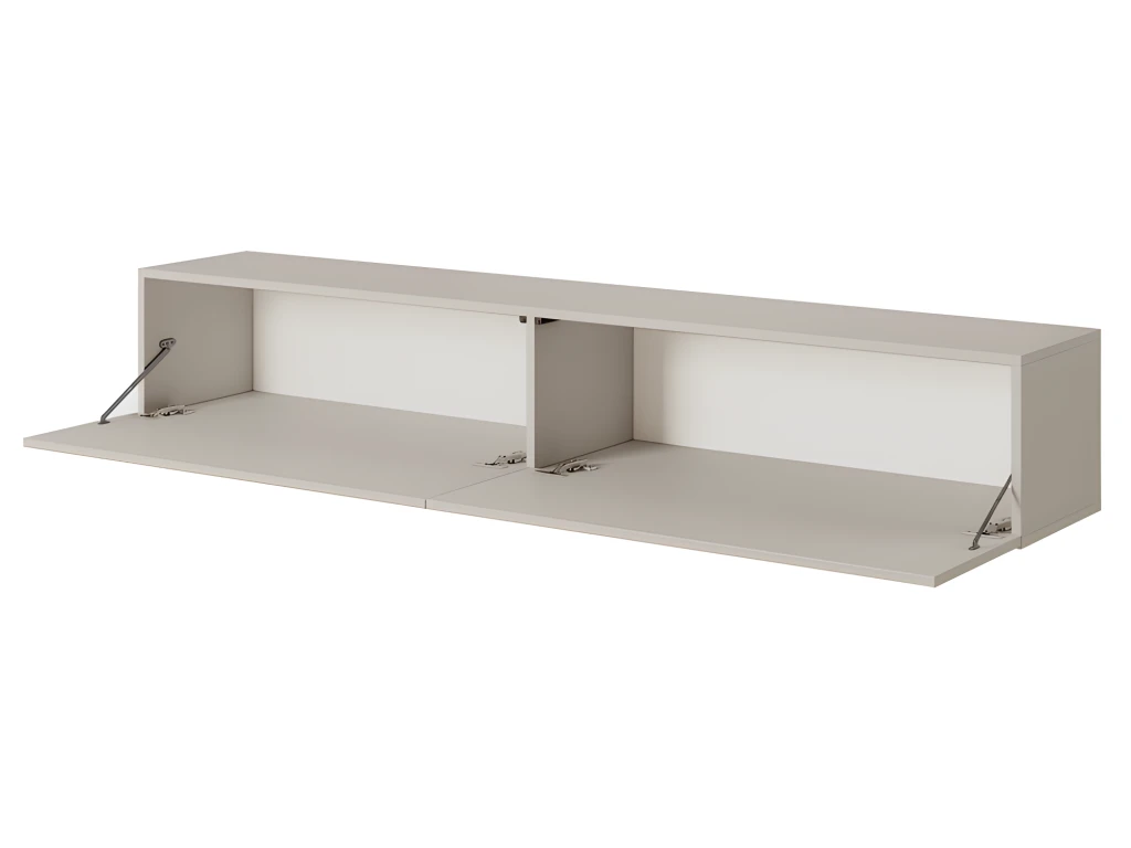 Meuble TV -175 Cm - Couleur Gris-beige Avec Façade Fraisée - VELDIO – Image 4