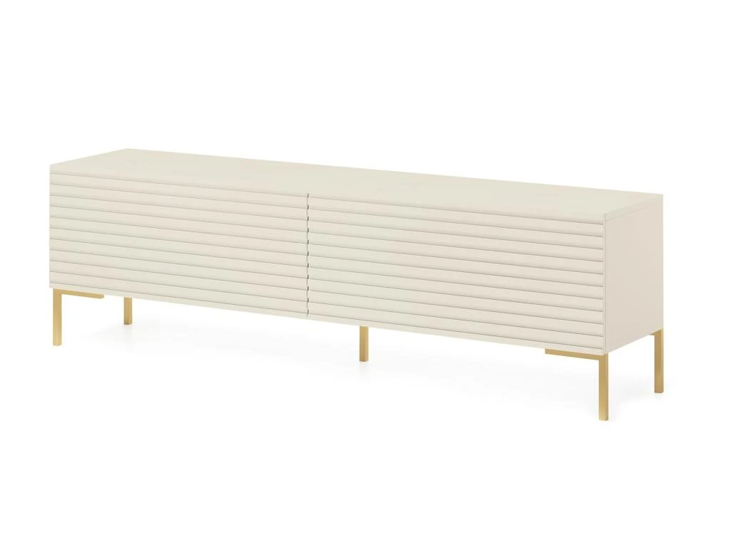 Meuble TV - 140 Cm - Couleur Gris-beige - LAMMELO – Image 2