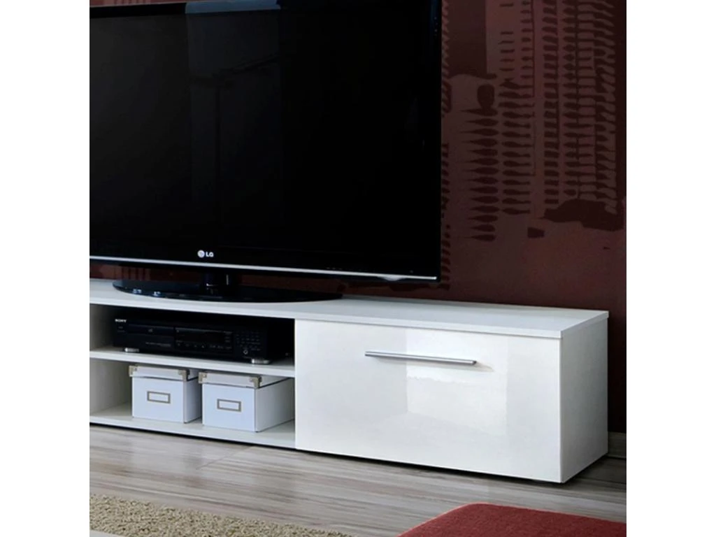 Ensemble Meuble TV & Bibliothèque "Galino II White" 250cm Blanc – Image 3