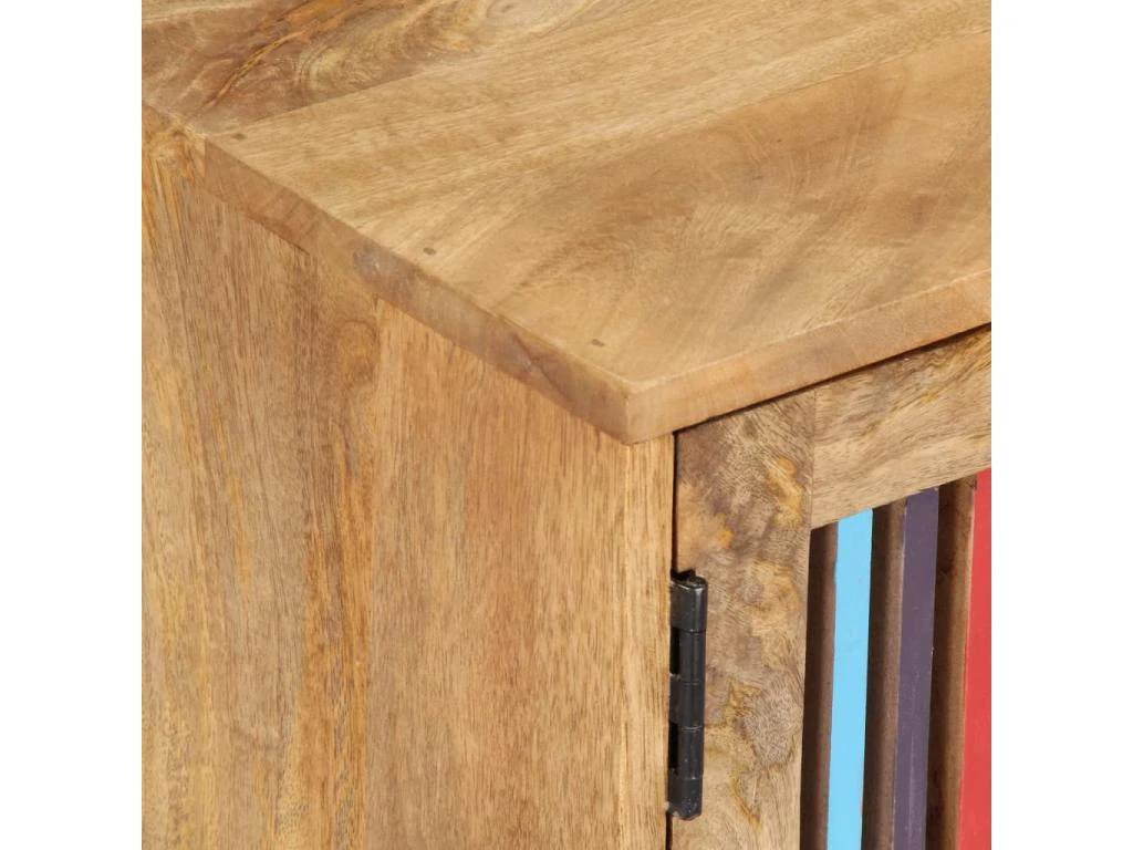 Meuble Télé Buffet Tv Télévision Design Pratique 120 Cm Bois Massif De Manguier 2502270 – Image 2