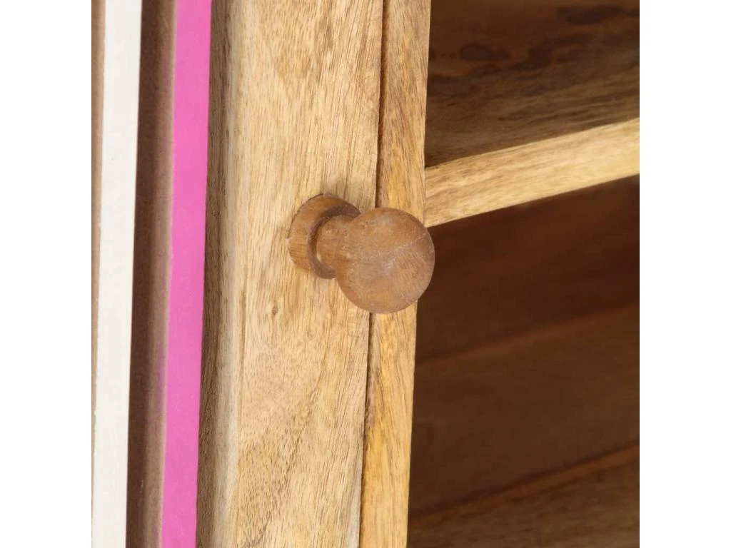 Meuble Télé Buffet Tv Télévision Design Pratique 120 Cm Bois Massif De Manguier 2502270 – Image 3