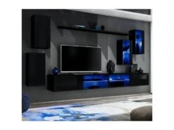 Ensemble Meuble TV Design "Switch XXV" 280cm Noir