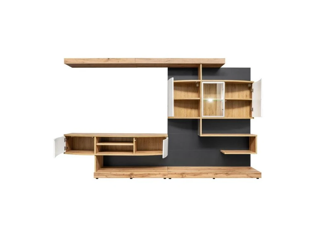 Ensemble Meuble TV "Palermo" 300cm Naturel & Anthracite – Image 4