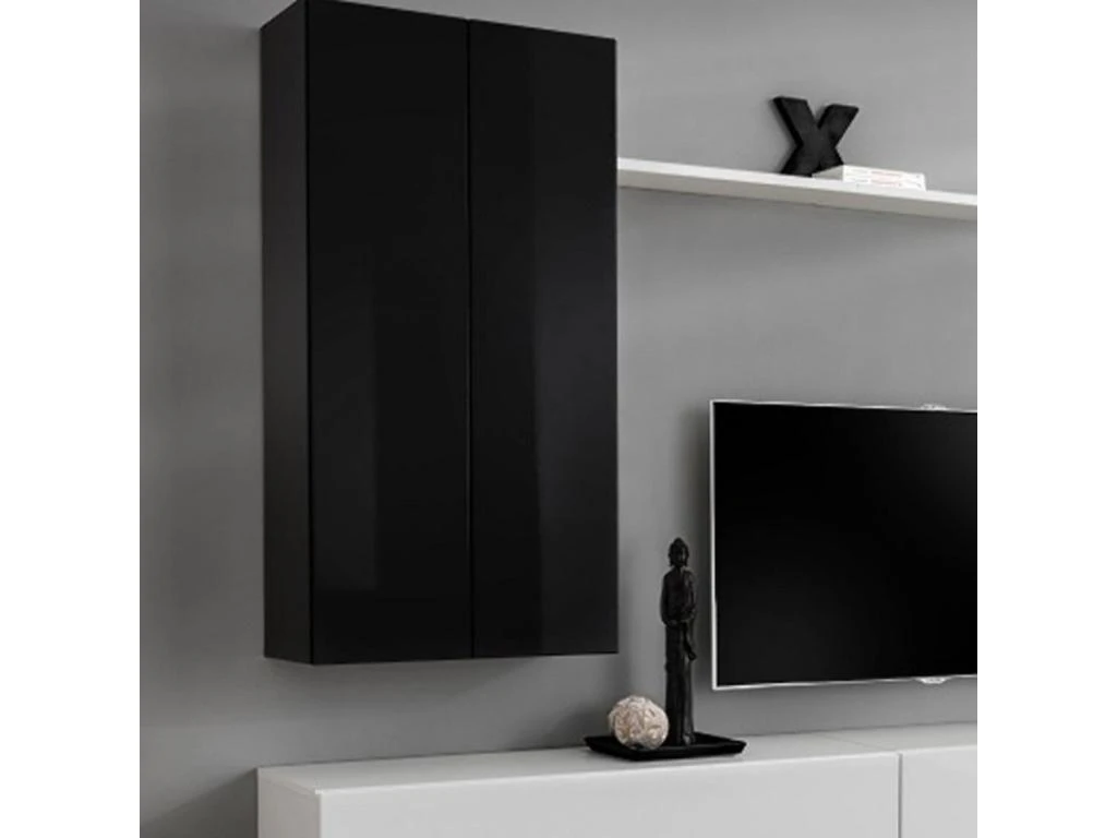 Meuble TV Mural Design "Switch II" 270cm Noir & Blanc – Image 4