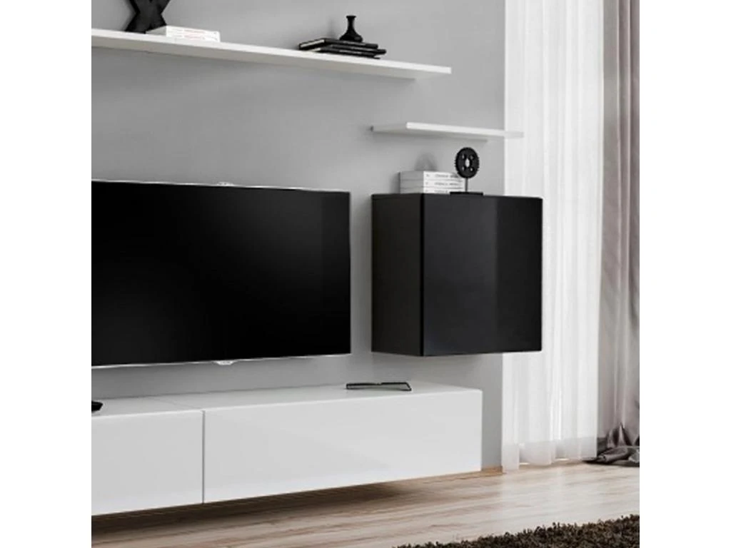 Meuble TV Mural Design "Switch II" 270cm Noir & Blanc – Image 5