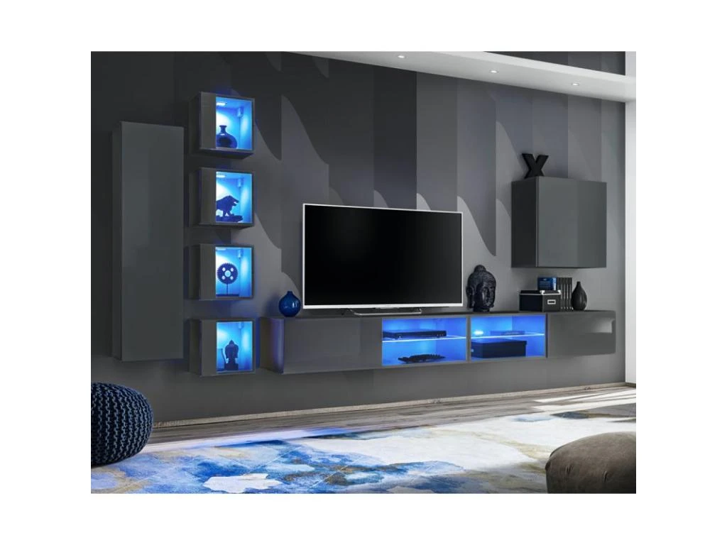 Ensemble Meuble TV "Switch XXVI" 320cm Gris