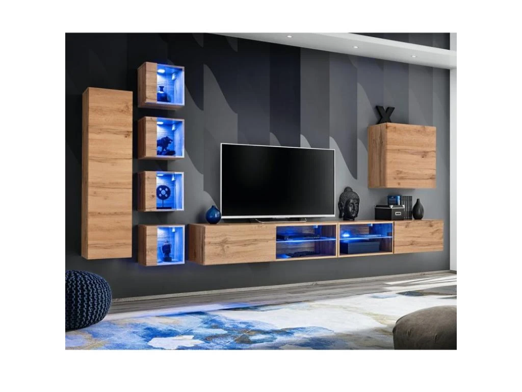 Ensemble Meuble TV "Switch XXVI" 320cm Naturel