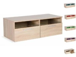 Meuble TV LED "Parson" - Chêne