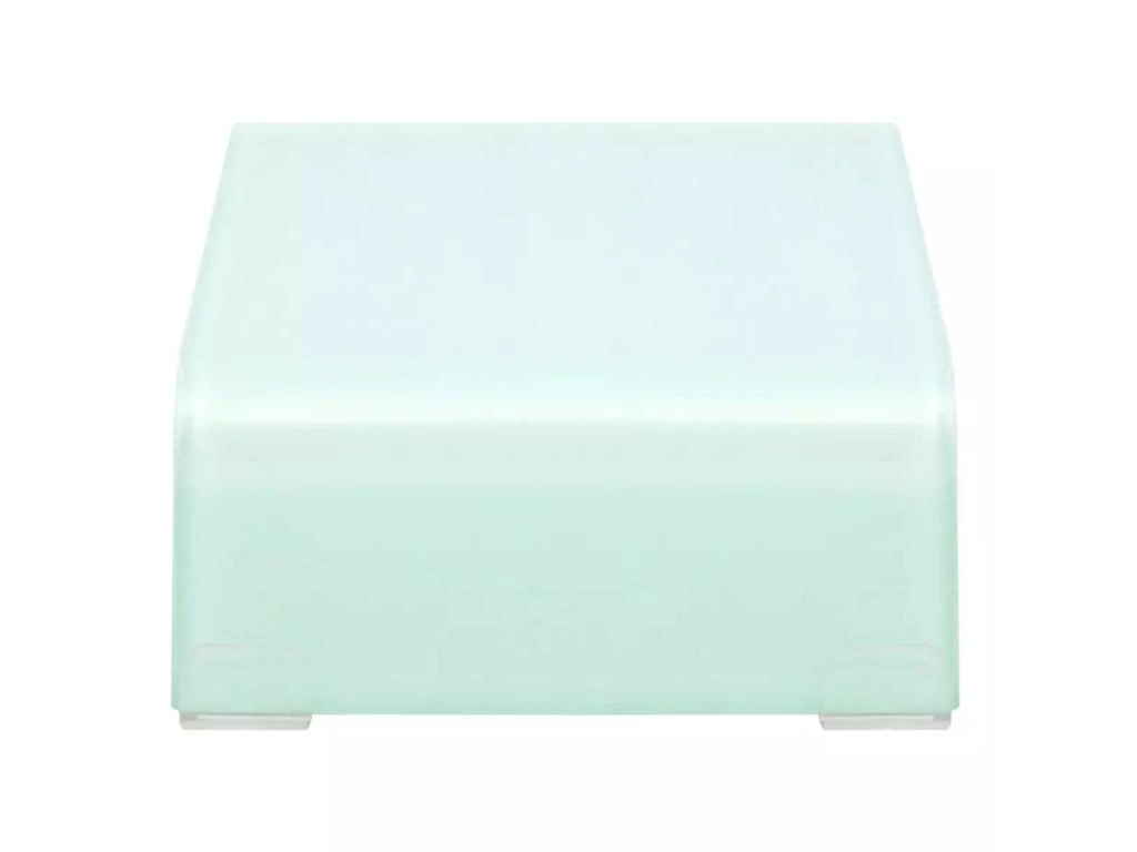 Meuble Télé Buffet Tv Télévision Design Pratique Support Pour Moniteur 40 Cm Verre Blanc 2502227 – Image 3