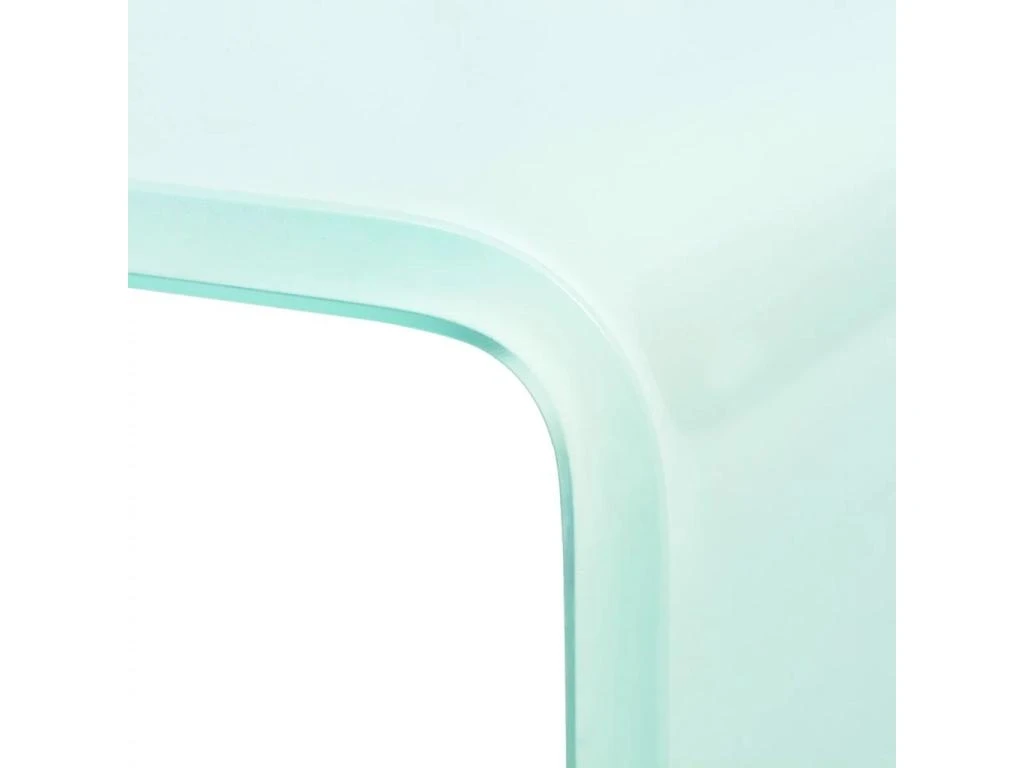 Meuble Télé Buffet Tv Télévision Design Pratique Support Pour Moniteur 40 Cm Verre Blanc 2502227 – Image 5