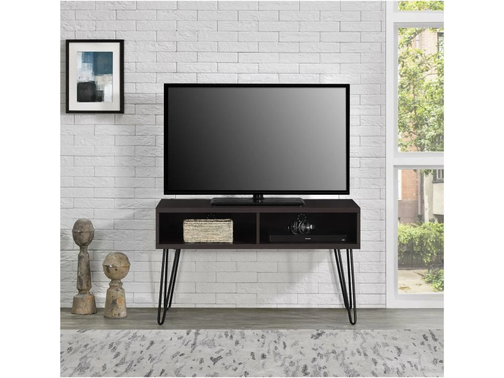 Meuble TV En Panneaux De Particules Stratifiés Marron – Image 4