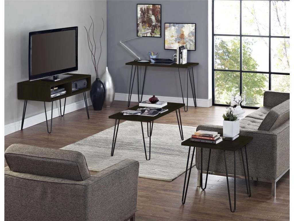 Meuble TV En Panneaux De Particules Stratifiés Marron – Image 5