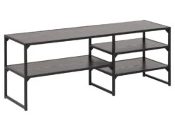 Sea Meuble TV Avec 3 Tablettes De Rangement, Noir.