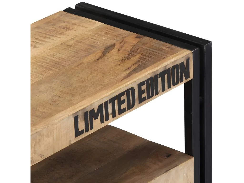 Meuble Télé Buffet Tv Télévision Design Pratique 100 Cm Bois Massif De Manguier 2502272 – Image 4