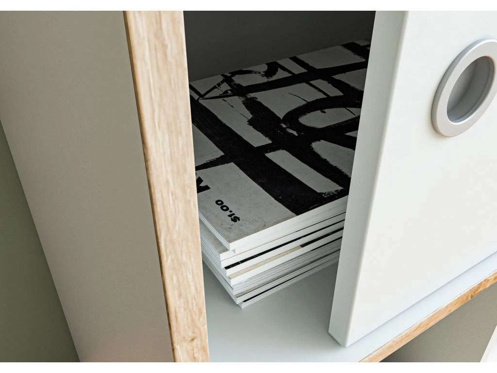 Jesper Table TV 2 Portes Blanche. – Image 8