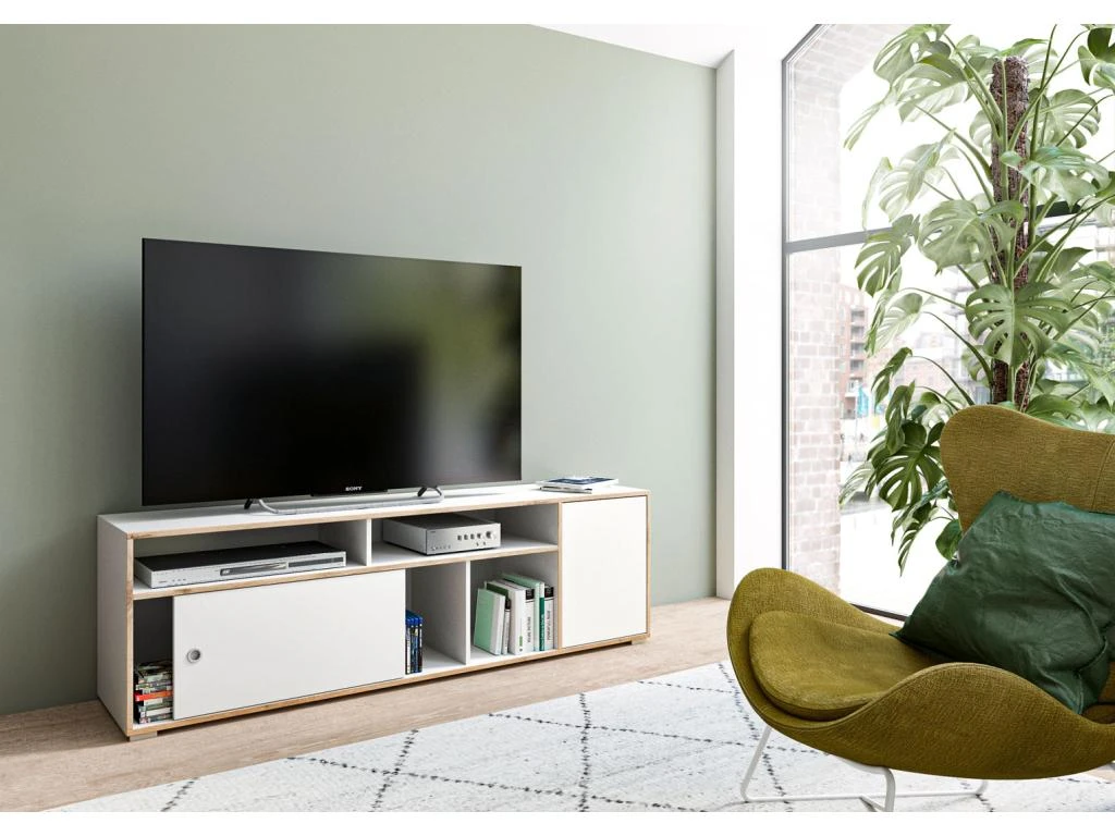 Jesper Table TV 2 Portes Blanche. – Image 9