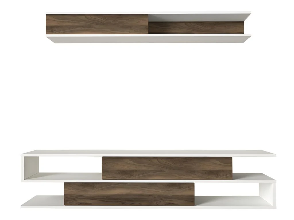 Ensemble TV - 2 Portes - Naturel Et Blanc - MAROFARI – Image 5