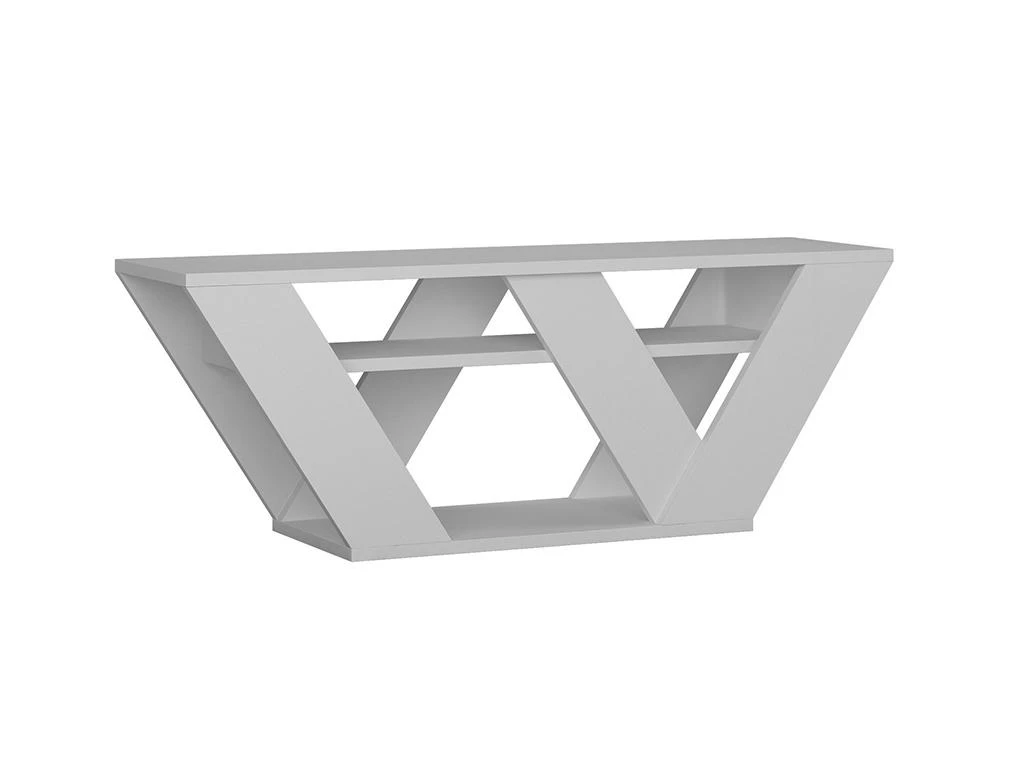 Meuble TV - 1 étagère - Blanc - ZANELO – Image 4