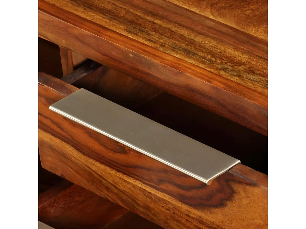 Meuble Télé Buffet Tv Télévision Design Pratique Bois Massif De Sesham 120 Cm 2502175 – Image 2