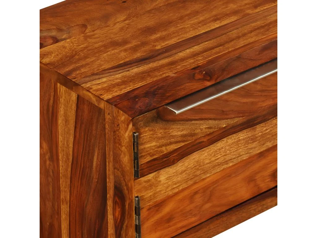 Meuble Télé Buffet Tv Télévision Design Pratique Bois Massif De Sesham 120 Cm 2502175 – Image 5