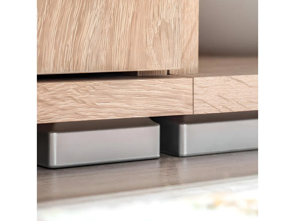 Meuble Télé Buffet TV Télévision Design Pratique Avec Lumières LED Chêne Sonoma Marron 2502054 – Image 5