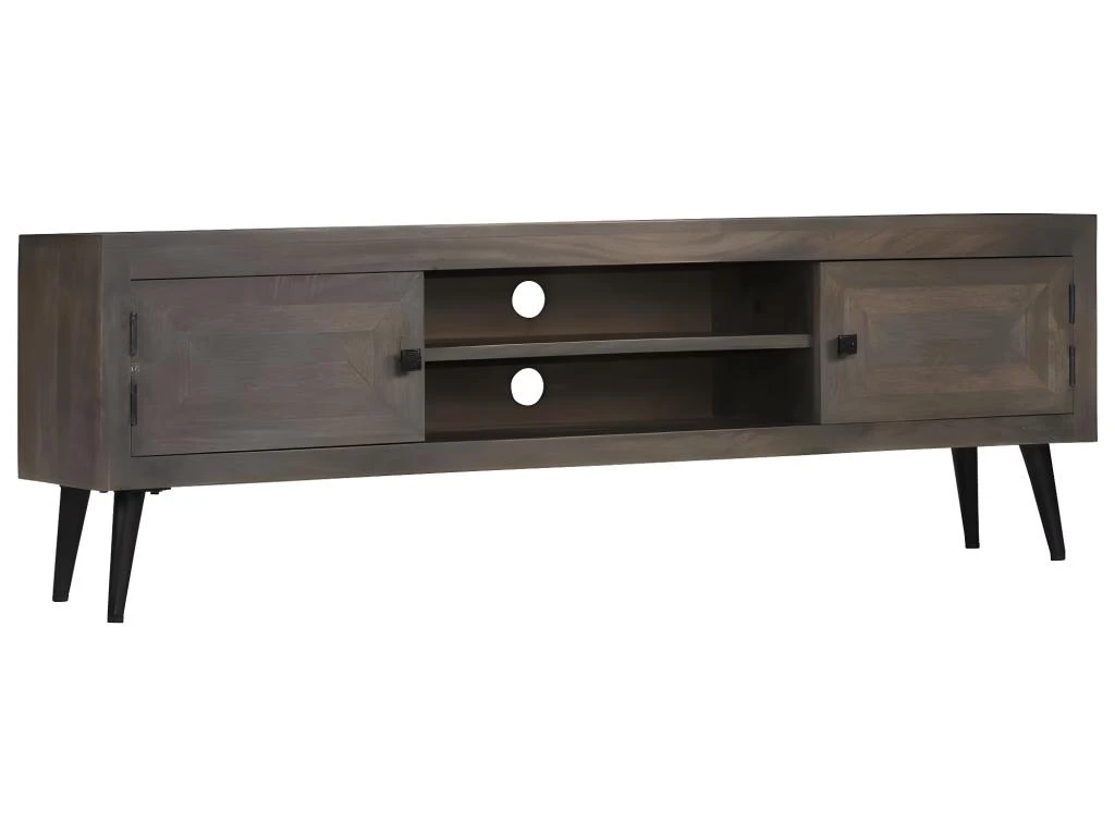 Meuble Télé Buffet Tv Télévision Design Pratique Bois Massif De Manguier 140 Cm 2502014