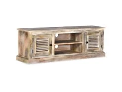 Meuble Télé Buffet Tv Télévision Design Pratique Bois De Manguier Massif 2502022