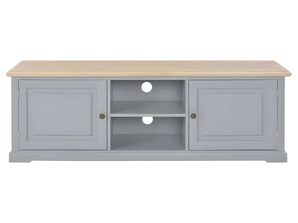 Meuble Télé Buffet Tv Télévision Design Pratique Gris 120 Cm Bois 2502191/2 – Image 3