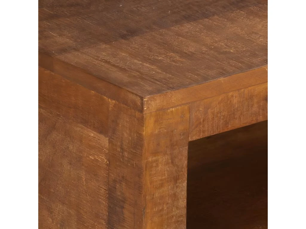 Meuble Télé Buffet Tv Télévision Design Pratique 120 Cm Bois De Manguier Massif 2502066 – Image 2