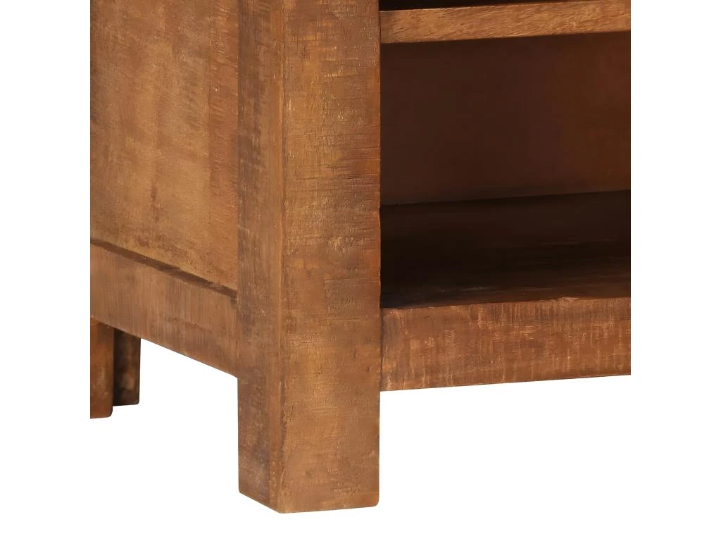 Meuble Télé Buffet Tv Télévision Design Pratique 120 Cm Bois De Manguier Massif 2502066 – Image 5