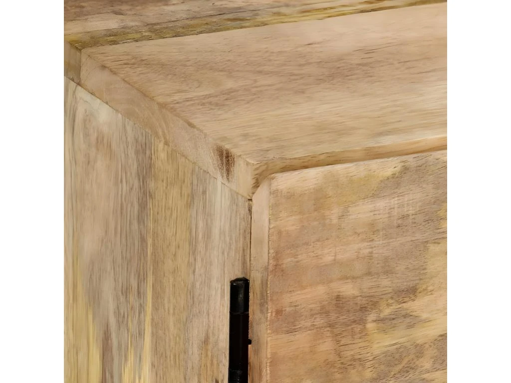 Meuble Télé Buffet Tv Télévision Design Pratique 145 Cm Bois Massif De Manguier 2502075 – Image 3